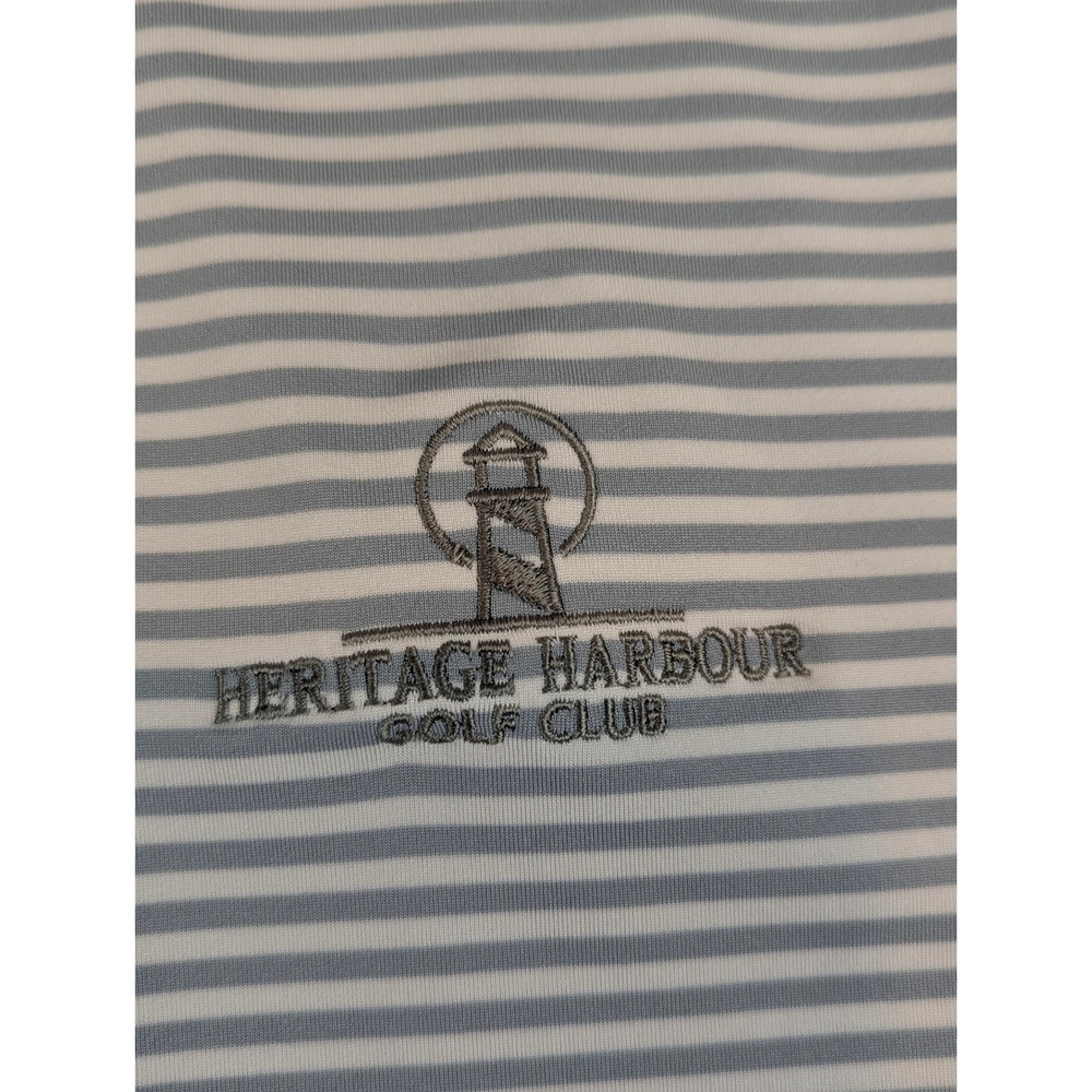 Byron Nelson Mens DriWay Striped Polo Shirt Heritage Harbour Golf Club Blue M - Picture 7 of 13